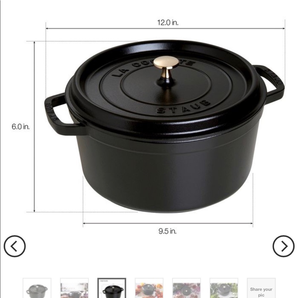 Staub 4qt 24cm cast iron blue - Picture 7 of 11